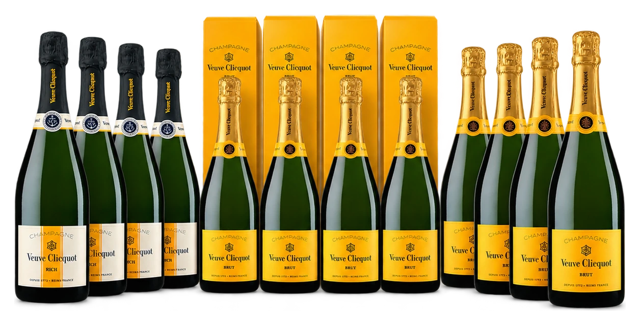 Pack 12 Botellas - Champagne Veuve Clicquot - Surtido