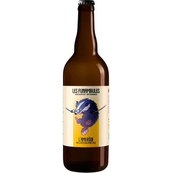 Blonde belge L'ami Rôde 75cl - Brasserie Les Funambules