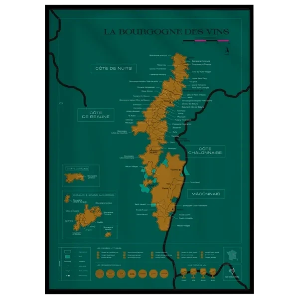 Carte à Gratter - La Bourgogne Des Vins