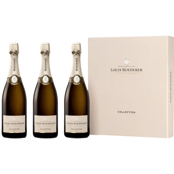 Champagne Louis Roederer - Collection Trilogie 242, 243, 244 - Estuche