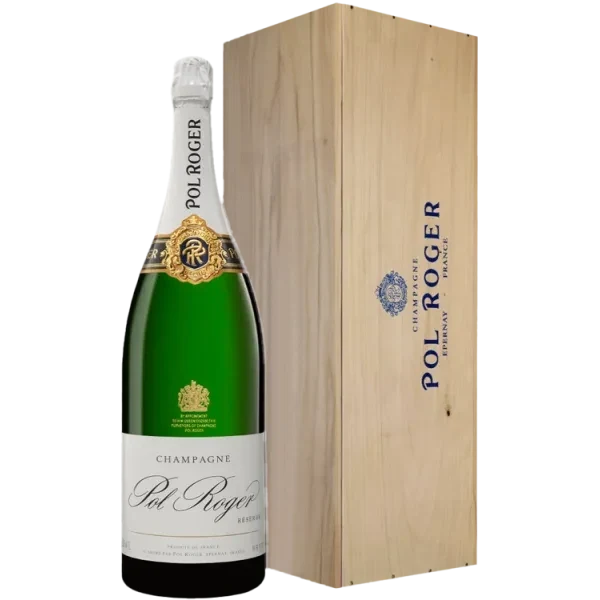 Jéroboam - Champagner Pol Roger - Réserve Brut - Holzkiste