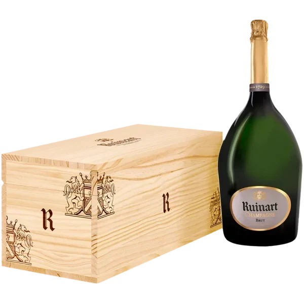 Jéroboam Champagne R de Ruinart Brut - Cassa Di Legno