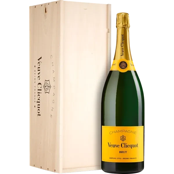 Jéroboam - Champagne Veuve Clicquot - Brut Carte Jaune - Caja De Madera