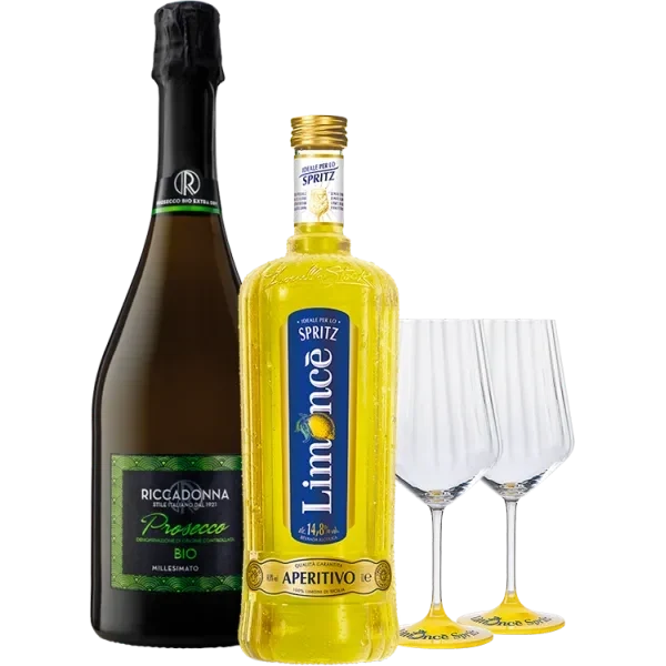 Pack 1 Limonce + 1 Prosecco Riccadonna + 2 Copas Limonce De Regalo