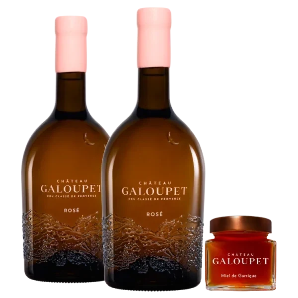 Pack 2 Bottiglie Château Galoupet 2024 - Cru Classé Rosé + 1 Miel Bio - 100g - In Omaggio