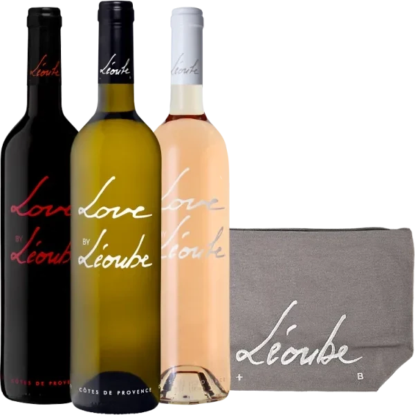 Pack 3 Bouteilles Love by Léoube + 1 Pochette Léoube - Offerte