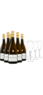 Pack 6 bouteille de Philipponnat - Réserve Perpétuelle - Étui + 6 Flûtes Offertes