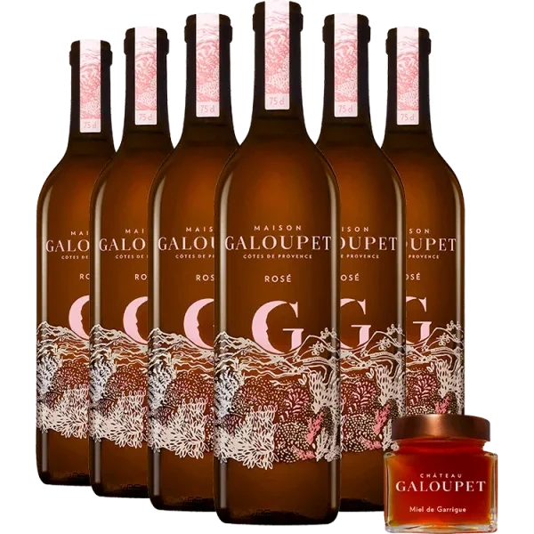 Pack 6 Bottiglie G de Galoupet 2025 - Château Galoupet + 1 Miel Bio - 100g - In Omaggio