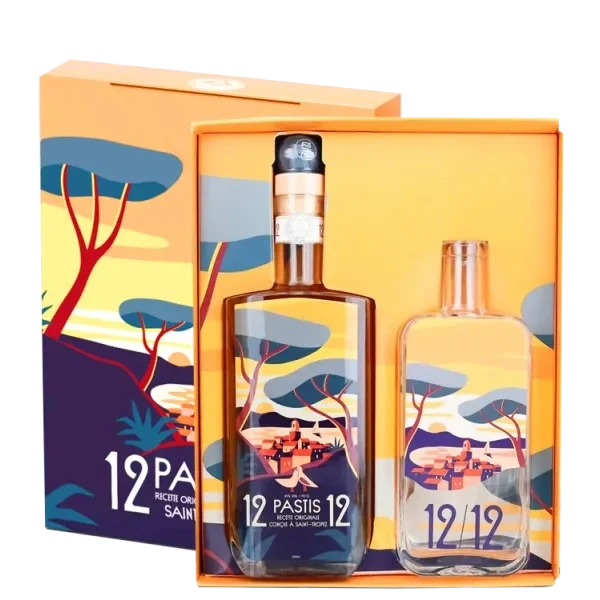 Pastis 12/12 de Saint Tropez - Coffret Sunset + Carafe