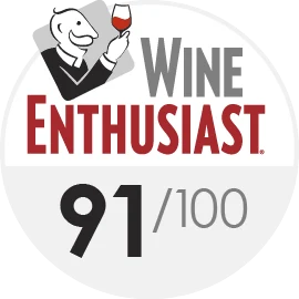 91/100 Wine Enthusiast 91/100 Wine Enthusiast